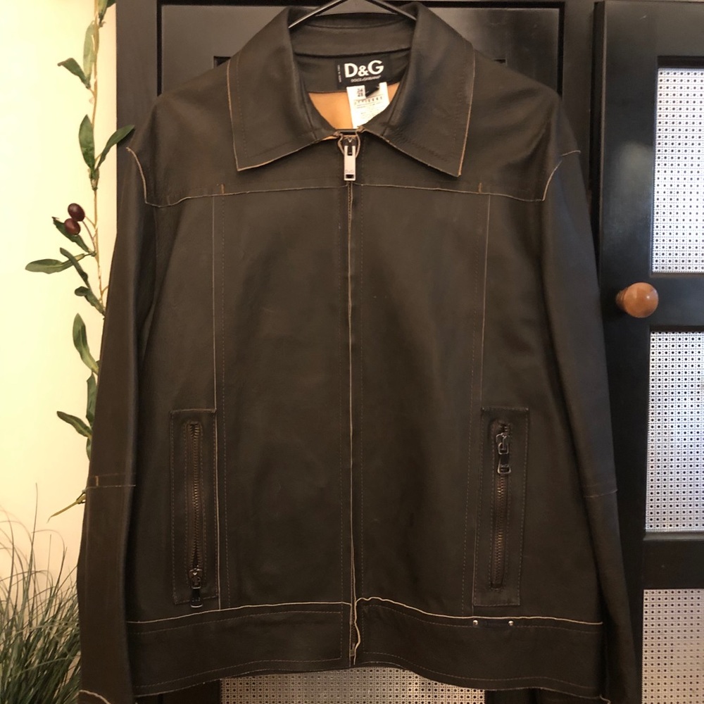 ✨ 1973 Vintage Dolce & Gabbana Leather Jacket ✨